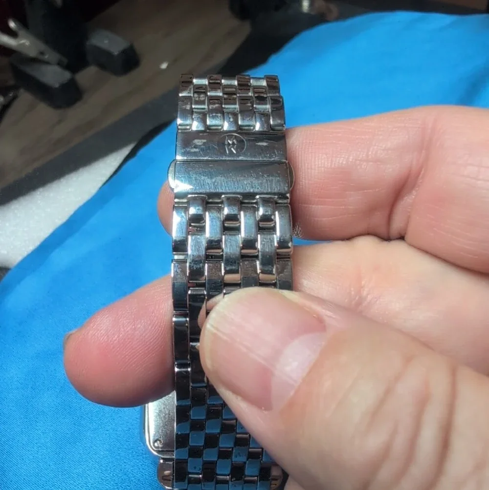 Michele deco  Stainless Steel Case And .60CT Diamond Accents Bracelet Watch
